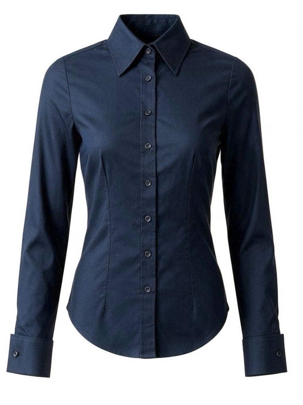 New York & Company The Madison stretch blue chambray long sleeve shirt XS - NWT!